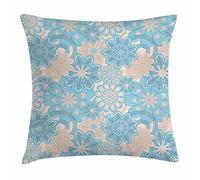 Yellow And Blue, Gentle Spring Inspired Flourish Motifs Feminine Bouquet Federa per Cuscino Elegante Federe Copricuscino Moderna Federe De Cuscini per Esterni Divano Sedie 45X45Cm