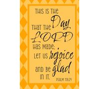 Yellow Argyle Journal Diary Blank Lined Notebook This is the Day That the Lord Has Made