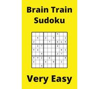 Yellow Brain Train Sudoku Book, 9x9 Puzzles, 150 Pages, 5x8, Very Easy
