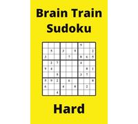 Yellow Brain Train Sudoku Book, 9x9 Puzzles, 200 Pages, 5x8, Hard