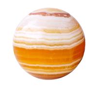 Yellow Calcite Crystal Ball Orange Crystals Sphere with Stand Crystal Scrying Stone Home Decor & Sphere Ball Spiritual Gift,60~65mm