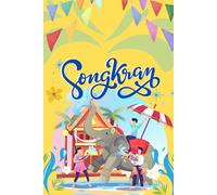 yellow Color fun Songkran festival notebook: Size 6 " x 9 inch , 120 page , watercolour notes and splash water in Thailand notebook