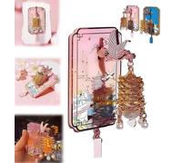 Yellow Crane Tower Luminous Lantern Refrigerator Magnet, Metal 3D Landmark Souvenir, LED Chinese Architecture Fridge Decoration for Travel Collectors and Home Kitchen