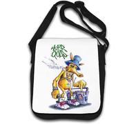 Yellow Creature Rap Style - Borsa a tracolla, colore: Bianco