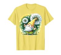 Yellow Dandelion Decor For Gnome Lover Make A Little Wish Maglietta