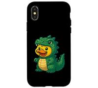Yellow Duck Dragon Animal Lover Zoo Ragazzi Ragazze Bambini Custodia per iPhone X/XS