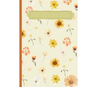 Yellow Floral Notebook - Black Ink Edition: Bright Watercolor Lined Journal for Notes, Ideas, and Inspiration
