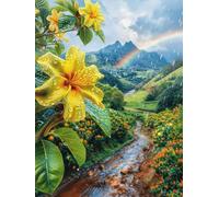 Yellow Flower Valley Landscape Puzzle 1000 Pezzi Per Regalo Di Pasqua Cartone Spesso Per Bambini Animals And Plants Attività Educativa Per Tutta La Famiglia Con Confezione Regalo Qualità Garantita 100