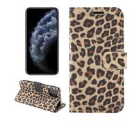 (Yellow)For iPhone 13 Pro Leopard Pattern Horizontal Flip PC + PU Leather Case with Holder, Card Slots & Wallet Function