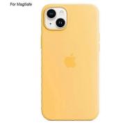 (Yellow)For Iphone 14 Case Compatible With Magsafe Liquid Silicone Phone Back Cover [induction Popover] - Li