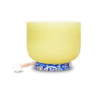 Yellow Frosted, Crystal Yoga Singing Bowl Chant Bowl, 7-12 Inches, Handmade, Meditation Prop, Relieves Fatigue And Anxiety, Suitable For Beginners And Professionals, Come(9 Pollici)