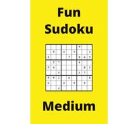 Yellow Fun Sudoku Book, 9x9 Puzzles, 100 Pages, 5x8, Medium