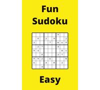 Yellow Fun Sudoku Book, 9x9 Puzzles, 150 Pages, 5x8, Easy
