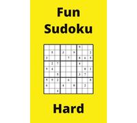Yellow Fun Sudoku Book, 9x9 Puzzles, 150 Pages, 5x8, Hard
