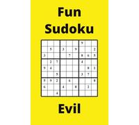 Yellow Fun Sudoku Book, 9x9 Puzzles, 250 Pages, 5x8, Evil