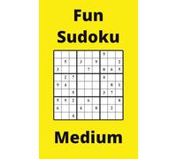 Yellow Fun Sudoku Book, 9x9 Puzzles, 300 Pages, 5x8, Medium