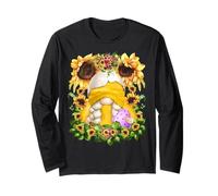 Yellow GNOME in Easter Chick Costume for Sunflower Lovers Maglia a Manica