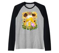 Yellow GNOME in Easter Chick Costume for Sunflower Lovers Maglia con Maniche Raglan