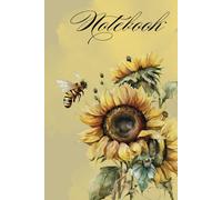 Yellow & Gold Bee and Sunflower Notebook: Artistic Notebook perfect for a gift or self use