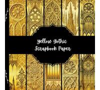 Yellow Gothic Scrapbook Paper, Halloween Junk Journal Paper, Victorian Decorative Paper, DIY Projects, Origami, Collage Sheets, Decoupage Paper, 10 Designs, Double Sided