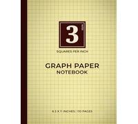 Yellow Graph Paper Notebook - 3 Squares Per Inch: Engineering & Math Grid Notebook | Medium-Precision Graph Paper | Ideal for School, College, and Technical Drafting