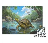 Yellow-headed Temple Turtle Puzzle 1000 Pezzi Puzzle Per Adulti E Ragazzi White Crane Puzzle Difficile Sfida Puzzle Per Gioco Familiare Regalo Per Amore E Amico 1000pcs (75x50cm)