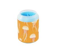 Yellow Jellyfishes - Pulitore per zampe di cane semplice e riutilizzabile, con spazzola in silicone, macchina per la pulizia dei piedi morbidi, adatto per cani di taglia piccola, media e grande