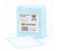 YELLOW KOALA Traversine Neonato Monouso 100 Pezzi 33x45 cm - Panni Assorbenti a 6 Strati, Morbide e Impermeabili - Traversine Pannolini Usa e Getta per Fasciatoio, Incontinenza e Lettino