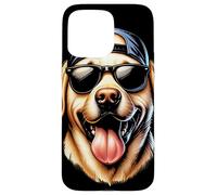 Yellow Lab - Cane labrador con occhiali da sole e cappello all'indietro Custodia per iPhone 15 Pro Max