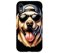 Yellow Lab - Cane labrador con occhiali da sole e cappello all'indietro Custodia per iPhone XR