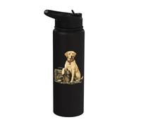 Yellow Labrador Hunting Stainless Steel Insulated Water Bottle