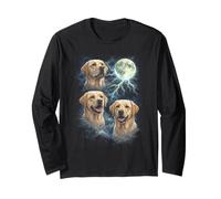 Yellow Labrador Retriever Moon Dog Lover Maglia a Manica