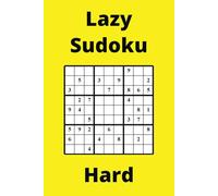 Yellow Lazy Sudoku Book, 9x9 Puzzles, 250 Pages, 6x9, Hard