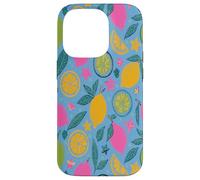 Yellow Lemons Italian Summer Fruit and Flower Vibes Custodia per iPhone 14 Pro