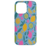 Yellow Lemons Italian Summer Fruit and Flower Vibes Custodia per iPhone 14 Pro Max