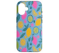Yellow Lemons Italian Summer Fruit and Flower Vibes Custodia per iPhone 16