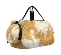 Yellow Meadow Goose Duck - Borsone da palestra per ragazzi, con scomparto per scarpe, grande capacità, per viaggi, sport, borsone e weekend
