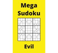 Yellow Mega Sudoku Book, 9x9 Puzzles, 200 Pages, 5x8, Evil