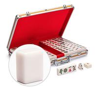 Yellow Mountain Imports Champion-Size Chinese Mahjong Game Set with Aluminum Case - with 146 Tiles, 3 Dice and a Wind Indicator - for Chinese Style Gameplay Only