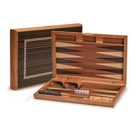 Yellow Mountain Imports, Set Backgammon Intarsiato in Legno, Dorne - con Pedine e Accessori, Tabellone 33 Centimetri