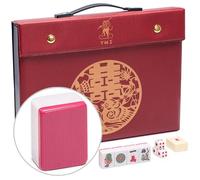 Yellow Mountain Imports YMI Rouge Harmony Set Mahjong cinese, custodia rossa