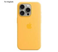 (Yellow, Multicolor) For iPhone 15 Pro Case Compatible with MagSafe Liquid Silicone Phone Back Cover [Induction Popover]