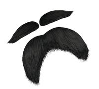 Yellow Mustache and Eyebrows, Self-Adhesive Cosplay Props - Novelty Party Mustache Beard Eyebrows - for Adults Men Women Photoshoot Party Carnival Easter Christmas Theater Stage