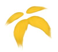 Yellow Mustache Beard Eyebrow Set Self Adhesive Cosplay Party Props