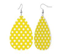 Yellow Polka Dot Print (D) Orecchini Moda Pendenti Leggera Orecchini Da Donna Per Donne Carnevale