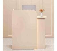 Yellow Reception Desk Desk Negoziation Table with Locking Drawer Cash Register Counter for Salon Office 100 cm / 39.4" Design moderno durevole e funzionale