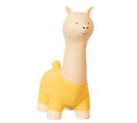 Yellow Resin Alpaca Figurine for Desktop Decoration Cartoon Style