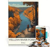 Yellow River Forest Iowa Puzzle per adulti da 1000 pezzi | Gioco interattivo per genitori e figli Regali unici per compleanno e Natale 75x50cm