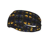 Yellow Roses Starry Night Sports - Fascia tergisudore, traspirante, unisex, adatta per corsa, fitness, basket