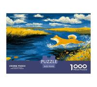Yellow_Shiba_Inu Puzzle Giochi 1000 Pezzi Festa Aziendale Arte Interesting Puzzle Adulti Idea Regalo Per 70x50cm/1000pcs